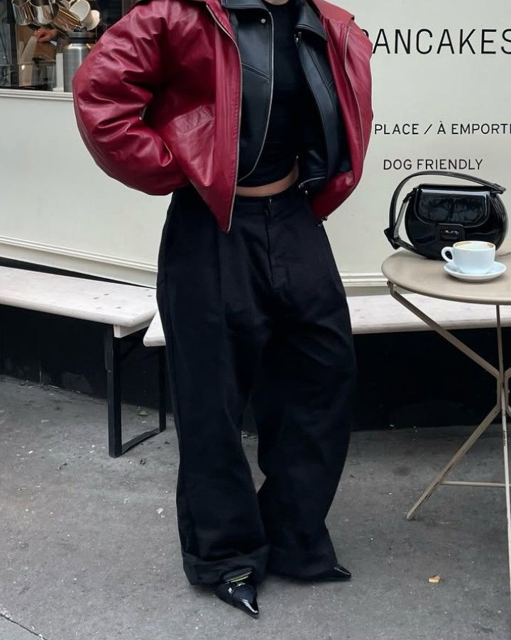 Crimson Leather Jacket