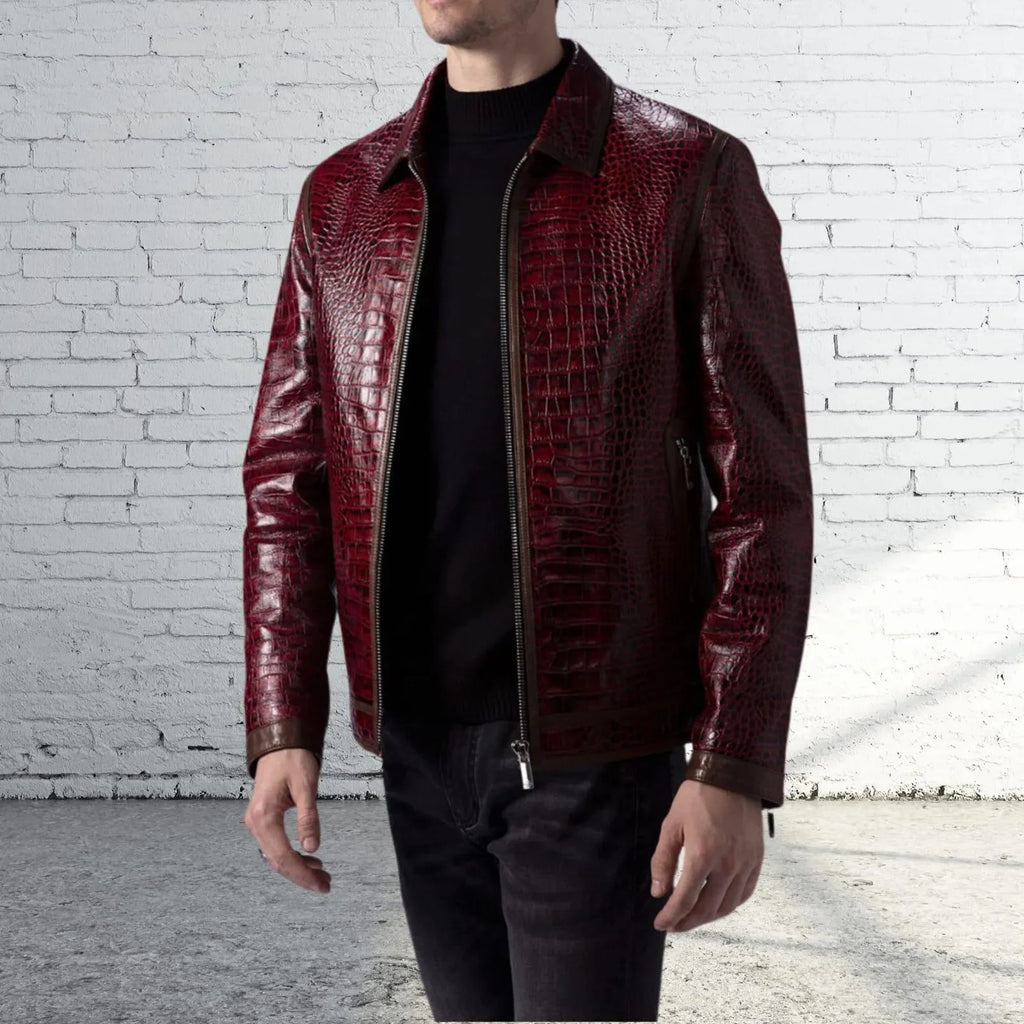 Crimson Viper Leather Jacket