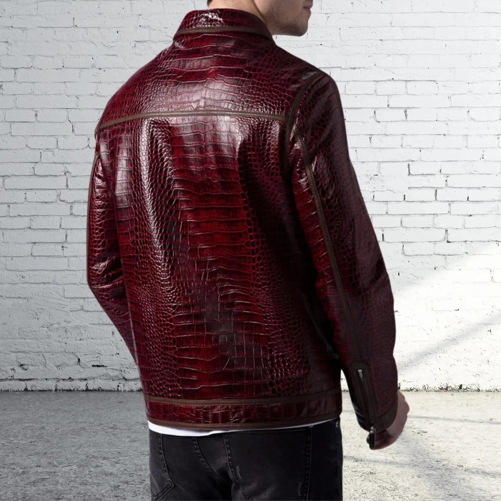 Crimson Viper Leather Jacket